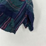 Ecote  Loose Fit Cropped Tank Top Striped Womans Size M Green Blue Photo 2