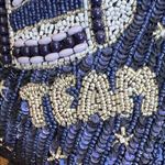 From India To You | Navy Beaded “Go Team” Shoulder Bag Blue Photo 9