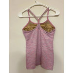 Lululemon womens 6 light purple space dye power Y luon tank top built in bra Photo 2