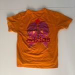 Adidas  x FARM Rio Orange Graphic Tee Women’s XS Vibrant Tropical Streetwear Photo 2
