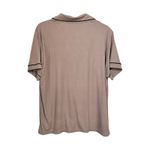 Nicole Miller NY Womens Sz XL Taupe Brown Button Up Ribbed Pajama Top Soft Cozy Photo 5