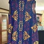XL New no tags New Direction Weekend brand sweater duster vest "Aztecish" PRINT Purple Photo 6