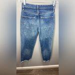 Free People We The Free Splatter Paint Destroyed Ankle Hem Jeans Size 24 Photo 1