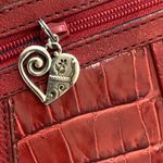 Brighton  Red Croc-Embossed Leather Wristlet Photo 3