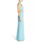 Maria Bianca Nero Backless Stretch Woven Cutout Gown Photo 7