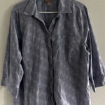 Chicos Top Womens Large Blue Polka Dot Wrinkle Resistant Travel Career Classic Photo 0