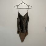 Cami NYC NWT Axel Green Camo Silk Bodysuit Size Small Photo 3