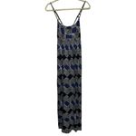 Loft  Ladies Spaghetti Strap Blue/Black Maxi Beachy Style Long Dress Size Medium Photo 1