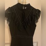 J.O.A. Women black crepe midi fit & flare Elegant Black Lace Dress size XS Photo 2