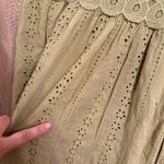Mahina  Hawaii Olive Green Crochet Top Boho Eyelet Maxi Dress Medium Photo 4