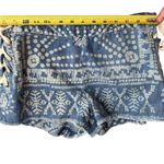 Sea New York Size S Lace Up Jean Shorts Acid Wash Denim Frayed Southwestern Boho Blue Photo 4