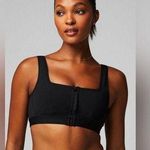 Fabletics Women’s Barrier Scuba Low Impact Zip Sport Bra Black Size S Photo 0