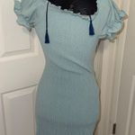 Papaya  Light Blue Ruffled Mini Dress Photo 2