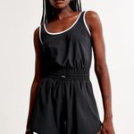 Abercrombie & Fitch Traveler Black & White Romper Sleeveless Jumpsuit TALL Photo 0