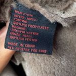 Adrienne Landau  Vegan Suede & Fur‎ Tie Closure Swing Coat in Brown Size Medium Photo 4