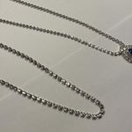 Dress Up Lot Of 2 Silver Tone / Rhinestone Necklace - Evening / Wedding /  Photo 11