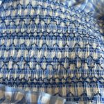 VICI NWOT  Carmella Smocked Gingham Tie Strap Picnic Dress Blue XL Photo 5