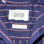 Greyson The Hero Button Down Shirt In Navy Blue With Red & White Stripes Blue Size XS Photo 4