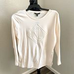 Ralph Lauren Lauren  Winter White Long Sleeve Lovo Shirt Photo 2