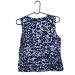 Cable & Gauge Abstract Print Sleeveless Knit Top Sz M Blue White Photo 3