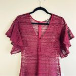 Marissa Webb Cybil Maroon Lace Dress Flutter Sleeve Cocktail Dress Small Red Photo 8