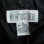 Vtg Together Black Leather Pants Womens 6 High Rise Tapered Leg 90s Minimalist Photo 7