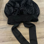 Elegant Black Satin Hair Bonnet Photo 0