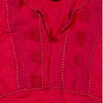 Boden Red Embroidered 100% Cotton Henley Tunic Dress US16R Size undefined Photo 5