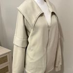 Girlfriend Collective Macie XXL Cream Zip-Up Jacket Photo 3