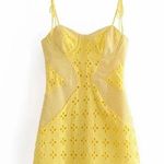 Yellow Mini Dress Size M Photo 0
