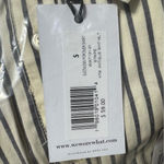 We Wore What Sleeveless Popover Shirt Crop Blouse Antique White Stripe Size S Photo 3