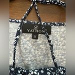 Navy with white flowers dress medium tiered bottom Blue Photo 3