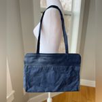 Vintage AVON Navy Blue Vinyl Large Tote Bag Photo 2