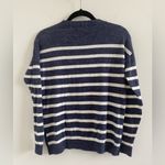 Fat Face Blue & White Marled Striped Lightweight Sweater Size 2 Photo 5