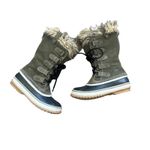 Sorel Joan of Arctic Waterproof Winter Boots Green Faux Fur Trim Size 6 Photo 1