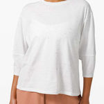 Lululemon LA 3/4 Sleeve Crewneck Shirt Confetti Black White size 6 Photo 0