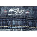 Silver Jeans  Blue Womens Size W28 32L Fluid Denim Suki Mid Straight Embroidered Photo 9