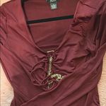 A New Day A New Day Red Long Sleeve Embellished Bodysuit Photo 4