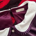 Axes femme Japan purple velvet rose pockets long sleeve dress S Photo 1