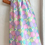 Alemais Luella Midi Dress in Floral Lilac Print Tie Back Fitted Bodice Size 2 Pink Photo 0