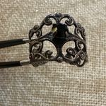 Elegant Silver Filigree Ring with Black Stone Photo 3