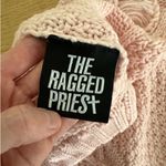 The Ragged Priest  - Open Back Distressed Cable Knit Sweater in Light Pink Photo 1
