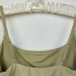 We Wore What  Chain Cami Bra Top Ribbed Cropped Khaki Revolve Athleisure Large NWT Photo 11
