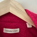 Coldwater Creek  Women's Tweed Pink Zip Up Jacket Stylish Suit Blazer Size 16 Photo 2