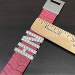 Havana Night Show Pink Croc Leather Band Bracelet with HN Bling Initials Photo 3