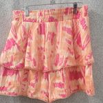 Nicole Miller  Pink and Orange Tiered Shorts Size L Photo 2