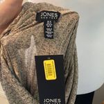 Jones New York NWT szM long sleeve heathered grey tan cowl neck high low tunic Photo 13