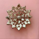 Bebe NWOT Vintage Bright Pink Gemstone and Silver Sparkling Burst Brooch Photo 1