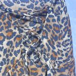 Heart & Hips  Animal Print Flirty Lace Up Back Mini Dress Small Photo 13