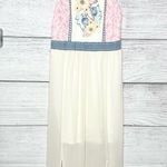 Flying Tomato Sleeveless Embroidered Waist Lined Goddess Maxi Dress Size Medium Photo 4